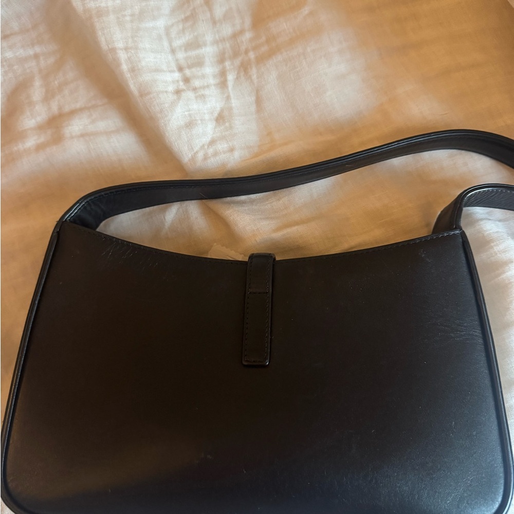 Saint Laurent Black Shoulder Bag with Gold Accent - Picture 4 of 5